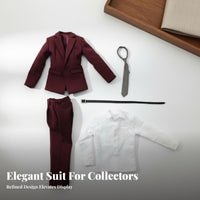 1/6 Scale Suit Set Lifelike Appearance 1/6 Scale Male Suit Original Design 12-Inch Action Figure Outfit for Collectors, Hobbyists, Diorama Building