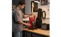 Safeguarding Padding Wooden Electric Guitar Stand Stable Design Wooden Floor Guitar Rack Easy Assembly Portable Triangular Frame Instrument Stand Space-Saving for Guitarists