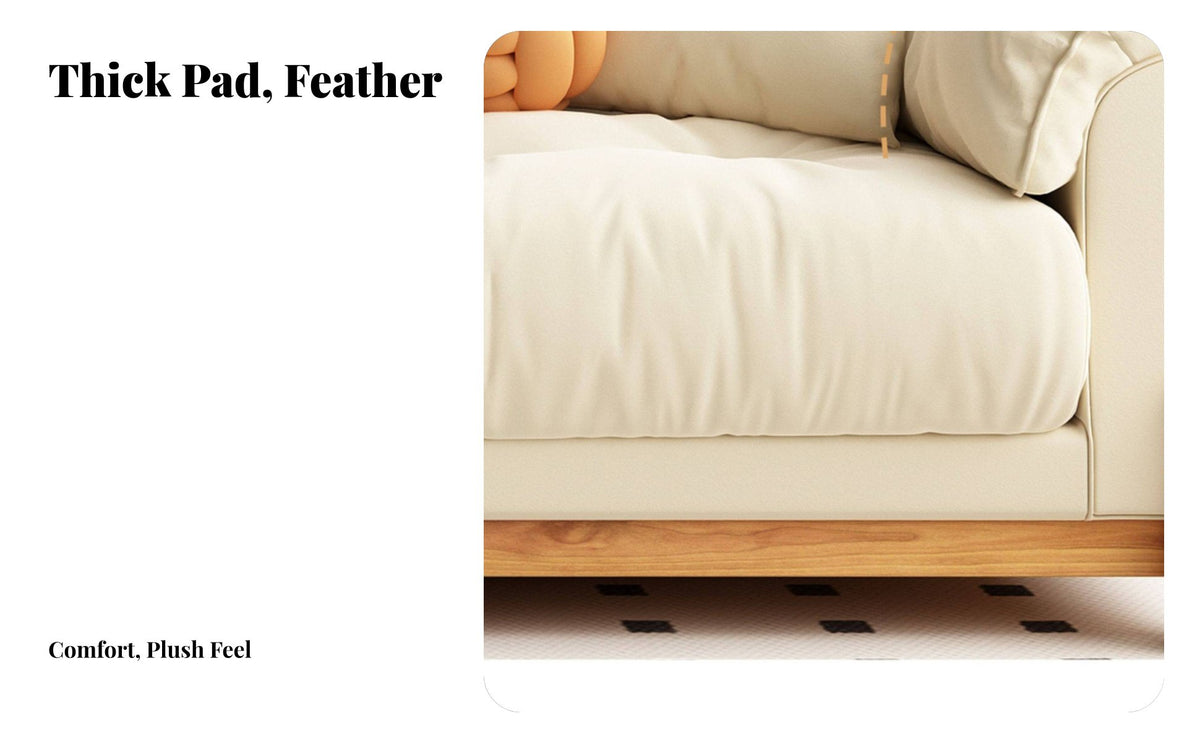 3-Seater Straight Sofa Japanese aesthetic Couch Small Apartment suitable for Home Furniture for Homeowners, Families, Living Room, Lounge Area
