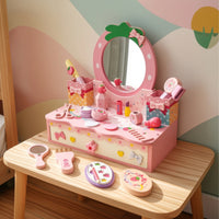 Pink Vanity Set with Accessories Girls Toy Makeup Vanity Princess Toddler for Toddlers
