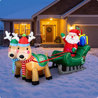 Light-up Santa Sleigh with Reindeer