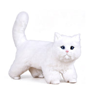 Cat Figurine Naturalistic Cat Ornament Compact Sculpture for Animal Lovers, Desk, Shelf