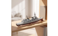Frigate Model Scale Warship Model Collectible for Desk, History Enthusiasts