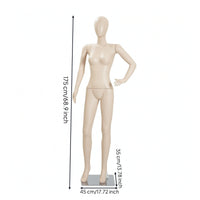 Female Display Mannequin Slim Female Mannequin Commercial-Grade Stable for Boutiques, Shop Window, Clothing Store