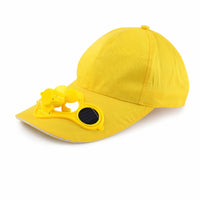 Adjustable Solar Powered Fan Hat Cotton Solar Fan Hat Detachable Protection for Promotions
