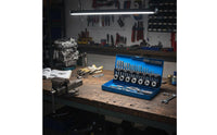 Hand Tap Bit Set Full Size Range Metal Threading Set Storage Case Thread Cutting Kit for Mechanics, Workshop, Repair Job, Garage