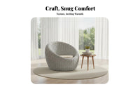 3 Pieces Hand-Woven Spherical Wicker Chair Set Natural Aesthetic Indoor Furniture Bohemian design Lounge Seating Sturdy Construction for Homeowners, Interior Designers, Adults, Living Room, Bedroom, Sunroom, Balcony