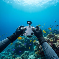 Textured Grip 5mm Neoprene Diving Gloves Wear Resistant Full Finger Diving Gloves Wrist Strap Secure Fit for Underwater