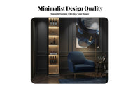 Dining Room Buffet Hutch Solid Wood Construction Beverage Bar Cabinet with Storage Multi-Functional Modern Beverage Bar Cabinet for Homeowners