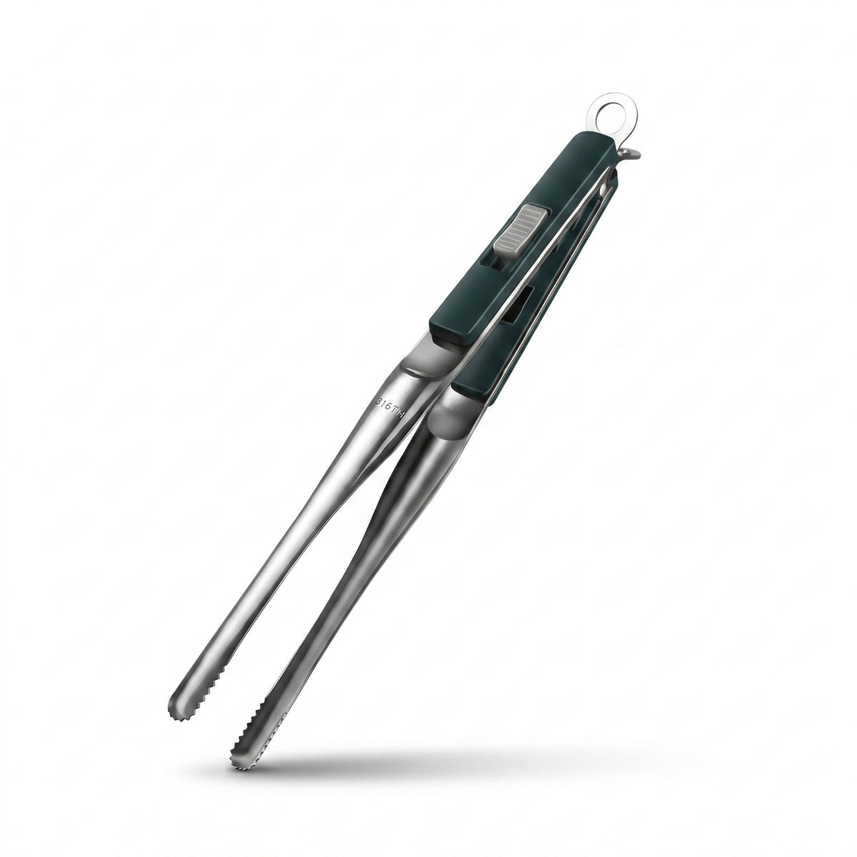 Hanging Loop Serrated Tip Tongs Lightweight Stainless Steel Tongs