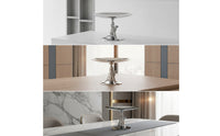 Fruit Tray with Pedestal Stainless Steel Pedestal Bowl Mirror Polished Serving Stand for Hosts, Dining Table, Kitchen Countertop