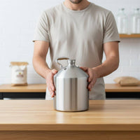 5 L Storage  Barrel Sealed Lid Stainless Steel Beer Growler Metal Jug for Home