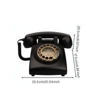 Plug and Play Retro Rotary Wheel Telephone Decorative Piece Vintage Telephone Gift Idea for Hotel Owners