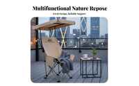 Protection Outdoor Moon Chair Easy Setup Portable Sunshade Chair Ergonomic Design Stable Frame for Fishers, Beachgoers, Sports Spectators, Fishing, Picnic, Backyard, Tailgating