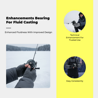 Ice Fishing Reel Lightweight Left/Right Metal