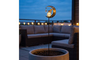 Garden Stake Light with Crescent Moon Warm White Fairy Moon Light LED for Yard