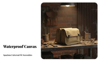 2 Pieces Canvas Motorcycle Saddlebag Large Capacity Vintage Motorcycle Saddlebag Easy Installation Waterproof Luggage Pannier for Traveling, Commuting