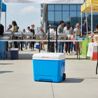 Trolley Insulated Trolley 30L Large Capacity Portable Rolling Chiller Hot and Cold Use Rolling Ice Chest for Campers, Picnics, Tailgating