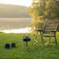 Foldable Beverage Stand Sturdy Construction Folding Beverage Stand Multipurpose Camping Support Base for Campers, Picnic, Backyard, Beach