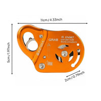High-Strength Aluminum Alloy Mobile Fall Arrester CE Certified Self-Locking Rope Clamp Strong Load-Bearing for Climbers, Arborists, Caving