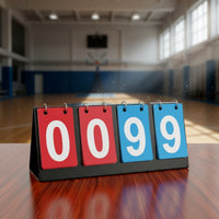 Flip Scoreboard with Number Cards Foldable Flip Scoreboard Manual Score Keeper Portable Tabletop Score Flipper Compact