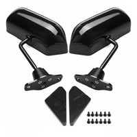 2 Pieces Aerodynamic Side Mirrors Universal Fit Retro Mirror Left and Right Pair Auto Part for Car Modifiers