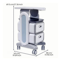 Salon Cart with Drawers Sturdy Rolling Salon Cart Beauty Trolley for Nail Technicians