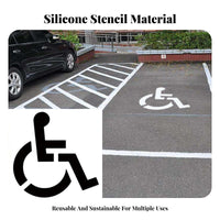 Handicap Parking Stencil Flexible Silicone Parking Space Stencil for Garages