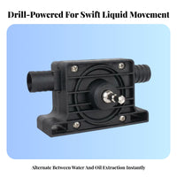 automaticPriming Drill-Powered liquid pump Portable Design Pumping apparatus Multi-Fluid Compatible for Homeowners, DIY hobbyists, aquatic pets aquarium Owners, Home Use, Emergency Drainage, Garden, Garage