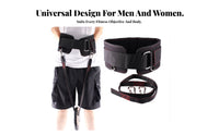 Adjustable Squat Deadlift Belt Side Rings Padded Weight Belt Black Fitness Gear Slip Resistant for Workouts