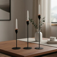 3 Pieces Taper Candle Holder Set Table Centerpiece Modern Metal Candlestick Minimalist Design Candle Holder for Restaurant