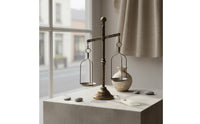 Balance Scale Candle Holder Rustic Simplicity Aesthetic Vintage Iron Candlestick
