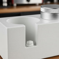 Stable and Long-Lasting Espresso Tamping Station Adjustable Height Portafilter Tamper Stand for Baristas