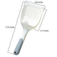 Litter Sifter and Sand Cleaner for Pet Box, PP Material, Flat with Small Holes, Straight Handle for Cat Waste Management