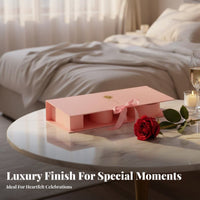 Includes Ribbon Tie Heart Shaped Flower Box Multiple Colors Available I Love You Gift Box for Couples, Wife, Anniversary, Proposal, Birthday