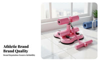 Comfortable Foam Padding Suction Cup Sit-up Bar Multi-Surface Use Ab Crunch Instructor with Resistance Bands Sturdy Steel Construction Floor Anchor Sit-up Aid 3-Level Adjustable Height for Beginners, Home Gym