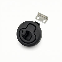 Round RV Compartment Lock with Recessed Grip Zinc Alloy Pull Handle Lock Replacement Baggage Door Latch Heavy-Duty for Recreational Vehicle Builders