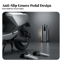 2 Pieces Retractable Passenger Foot Pegs Easy to Install Electric Scooter Passenger Pedal Footrest Anti-Slip Surface