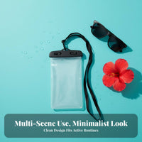 Waterproof Phone Bag Floats on Water Buoyant Waterproof Phone Bag High Clearness Window Cellphone Dry Bag with Lanyard for Swimming, Beach, Boating