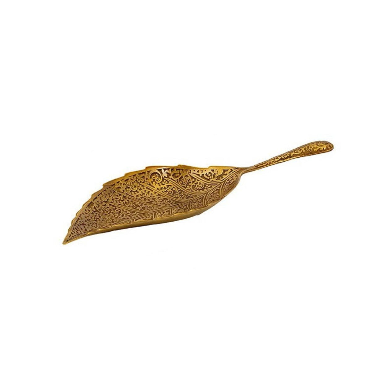 Leaf jewelry Tray Metal Foliage Shaped Tray Embossed for Vanity