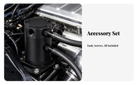 Black Top Cap 2-Port Oil Catch Can Knurled Edge Oil Catch Can