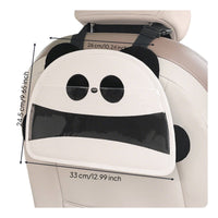 Fleece-Like Panda Car Seat Organizer Adjustable Straps Headrest Hanging Organizer