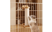 Cat Scratching Column with Cage Mount Space-Saving Cat Scratching Column with Mountings Mounted Scratcher with Sisal Rope for Indoor Cats