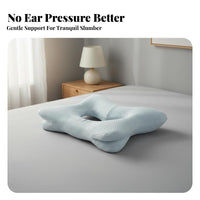 High Rebound Latex Beauty Pillow Breathable Butterfly Side Sleeper Pillow Medium-Firm Support for Adults, Women, Nightly Sleep, Resting, Bed