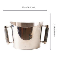 Beverage Bucket with Handles Double-Handled Champagne Bucket Decorative Tub with Handles for Dinner Parties