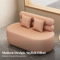 Comfortable Upholstery Upholstered Loveseat with Supportive Back Modern Aesthetic Cafe Booth Nordic Minimalism Commercial Furniture Rounded Edges for Interior Designers, Office Managers, Business Owners, Milk Tea Shop, Restaurant, Beauty Salon