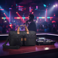 Adjustable Interior Padded DJ Controller Bag Multiple Compartments DJ Controller Carrying Case Large Capacity Luggage Strap for Gigs