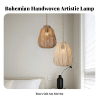 Bohemian Rope Light Shade Material Bohemian Rope Lampshade Hollow Out Design Woven Pendant Light Shade for Homestay, Hotel, Living Room