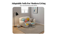 Foldable Design Convertible Cushioned Floor Sofa Space-Saving Household Furniture Multi-Purpose Loveseat Soft Cushioning for Small Apartment Dwellers, Young Adults, Homeowners, Bedroom, Balcony, Dorm Room