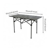 Sturdy Cross-Frame Roll-up Camping Table for Barbecue